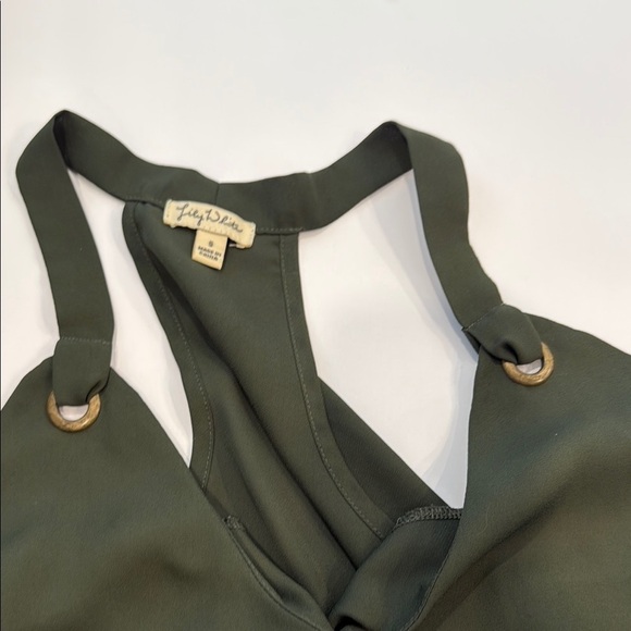 Lily White Small Green Halter Backless Sleeveless Tank Top - Picture 5 of 9